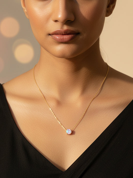 Classic Solitaire Pendant Chain