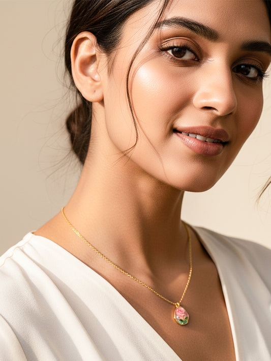 Blush Bloom Pendant Chain