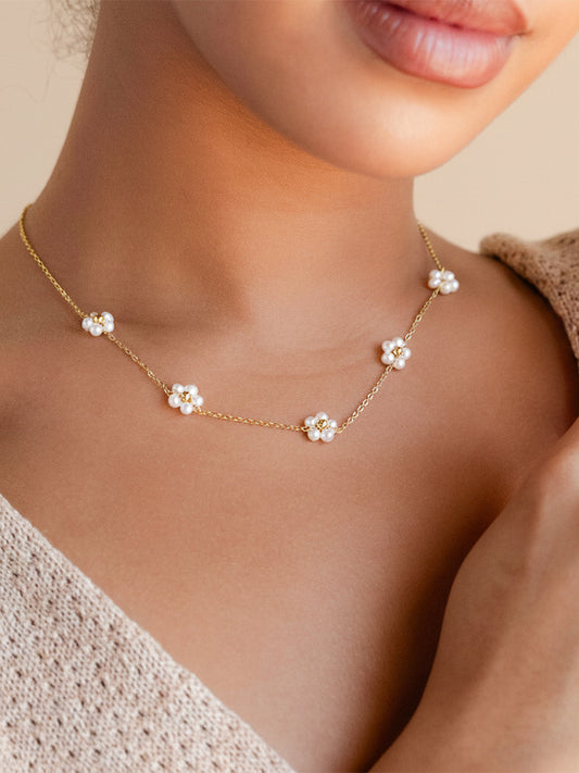 Classic Pearl Charm Necklace