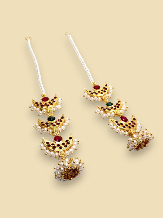 Chandrika Dangler Earrings Available in Two Colours (Multi Red and Green)