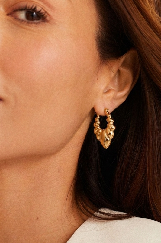Croissant Gold Hoop Earrings