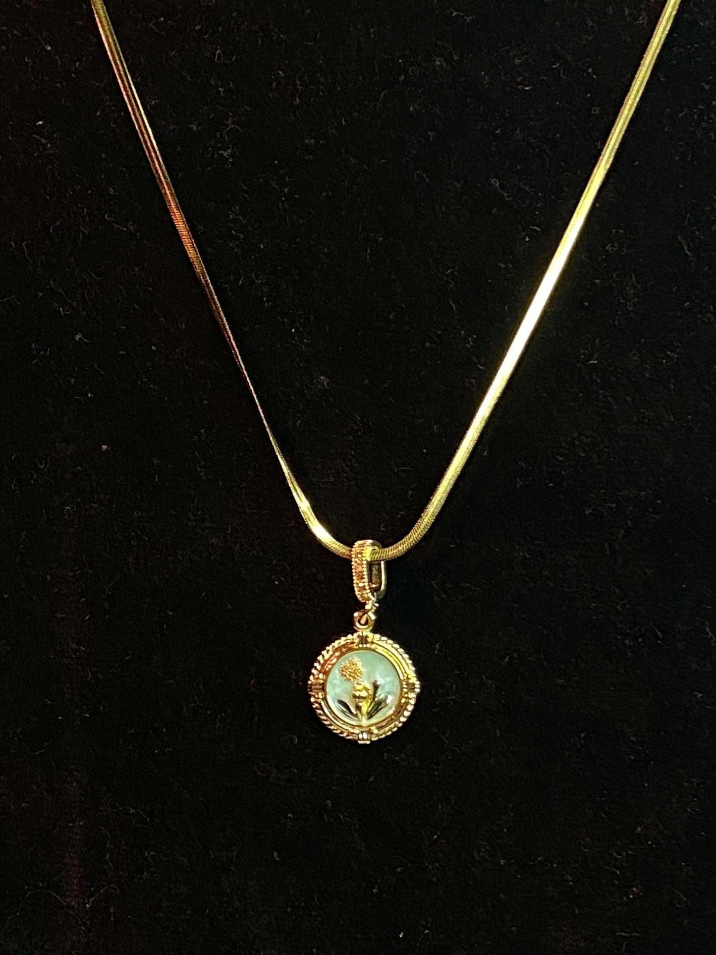 Golden Blossom Pendant Chain