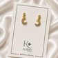 Crescent Moon Ball Back Earrings