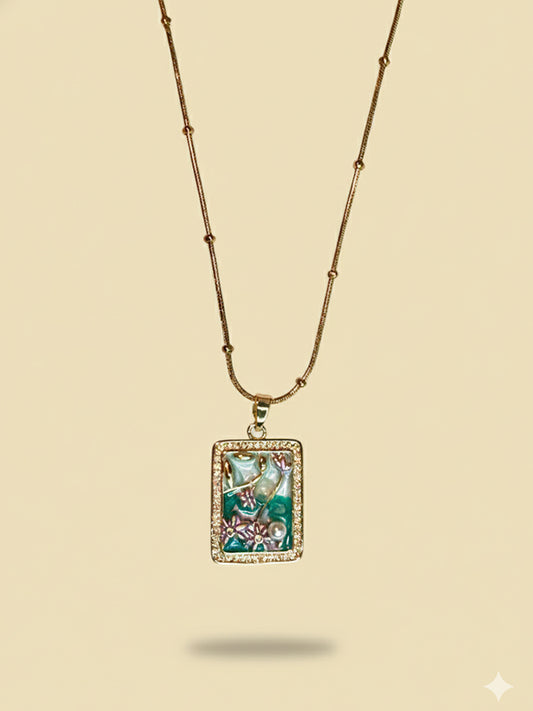 Ocean Dream Mosaic Pendant Chain