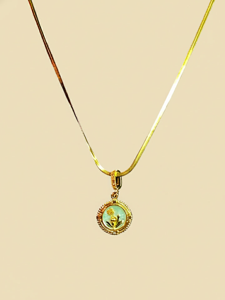 Golden Blossom Pendant Chain
