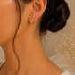Crystal Triangle Ball Back Stud Earrings