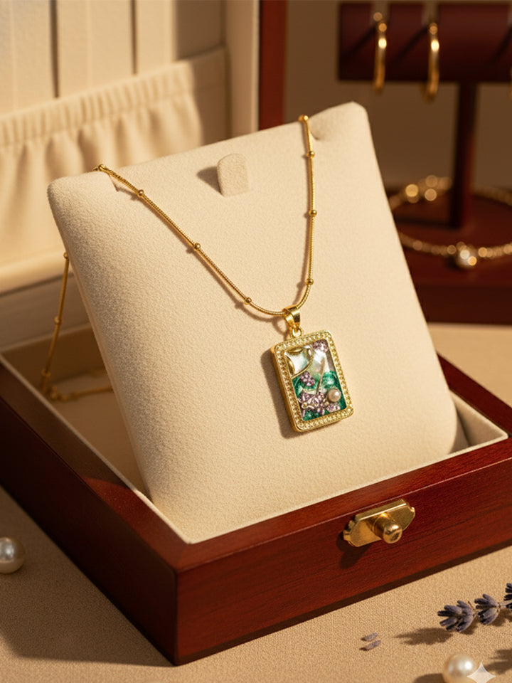 Ocean Dream Mosaic Pendant Chain