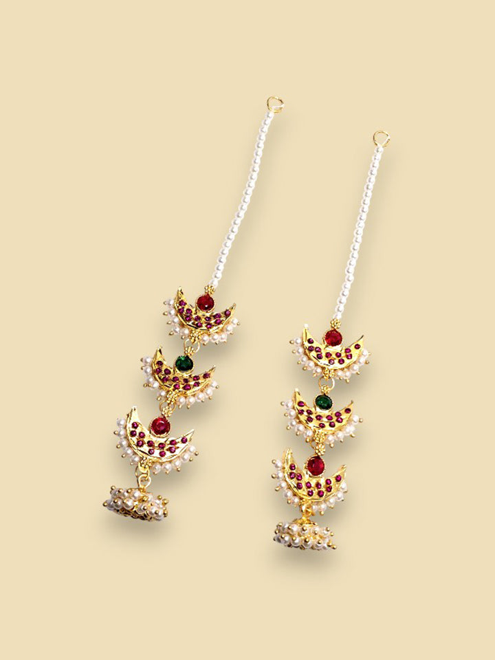 Chandrika Dangler Earrings Available in Two Colours (Multi Red and Green)