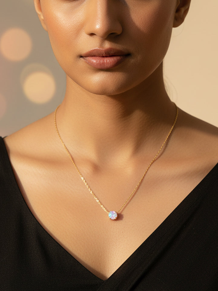 Classic Solitaire Pendant Chain