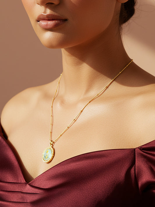 Golden Blossom Pendant Chain