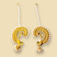 Peacock Blossom Gold-Plated Ear Cuffs