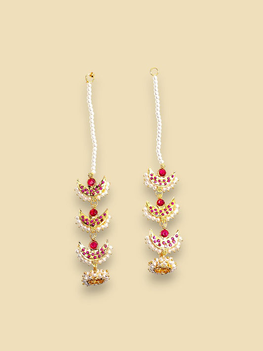 Chandrika Dangler Earrings ( Red )