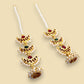 Chandrika Dangler Earrings Available in Two Colours (Multi Red and Green)