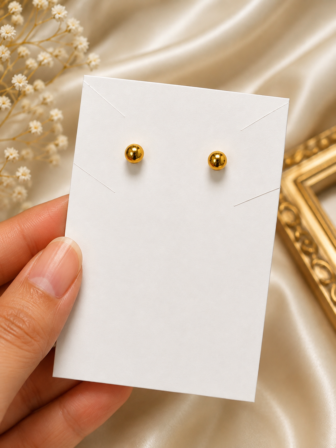 Diamond Pavé Square Ball Back Stud Earrings