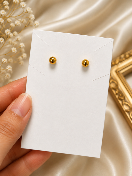 Crystal Geometric Ball Back Drop Earrings