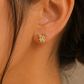 Butterfly Crystal Ball Back Stud Earrings