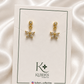 Crystal Floral Ball Back Drop Earrings