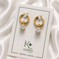 Crystal Solitaire Dangler Hoop Earrings