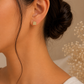 Diamond Pavé Square Ball Back Stud Earrings