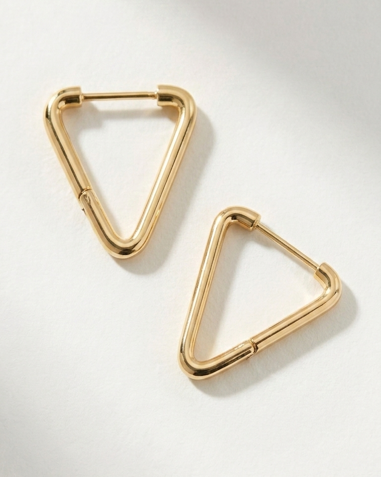 Triangle Hoop Earrings