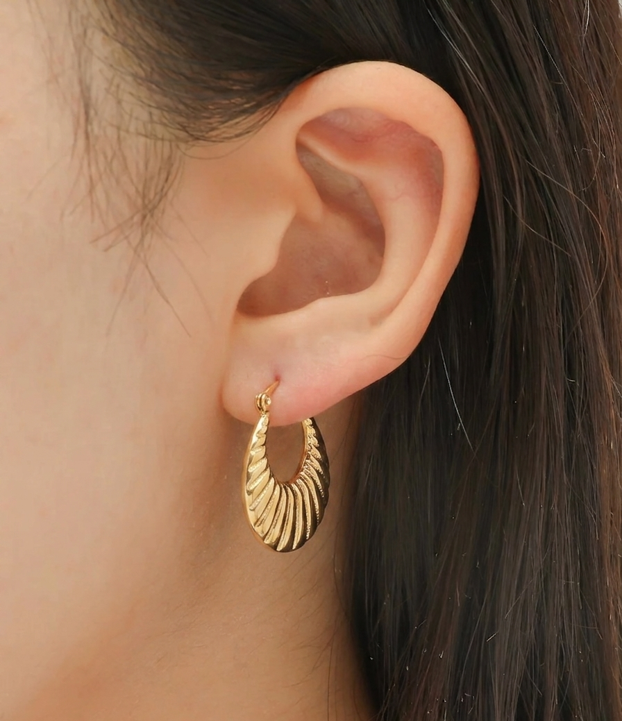 Sunray Gold Hoop Earrings