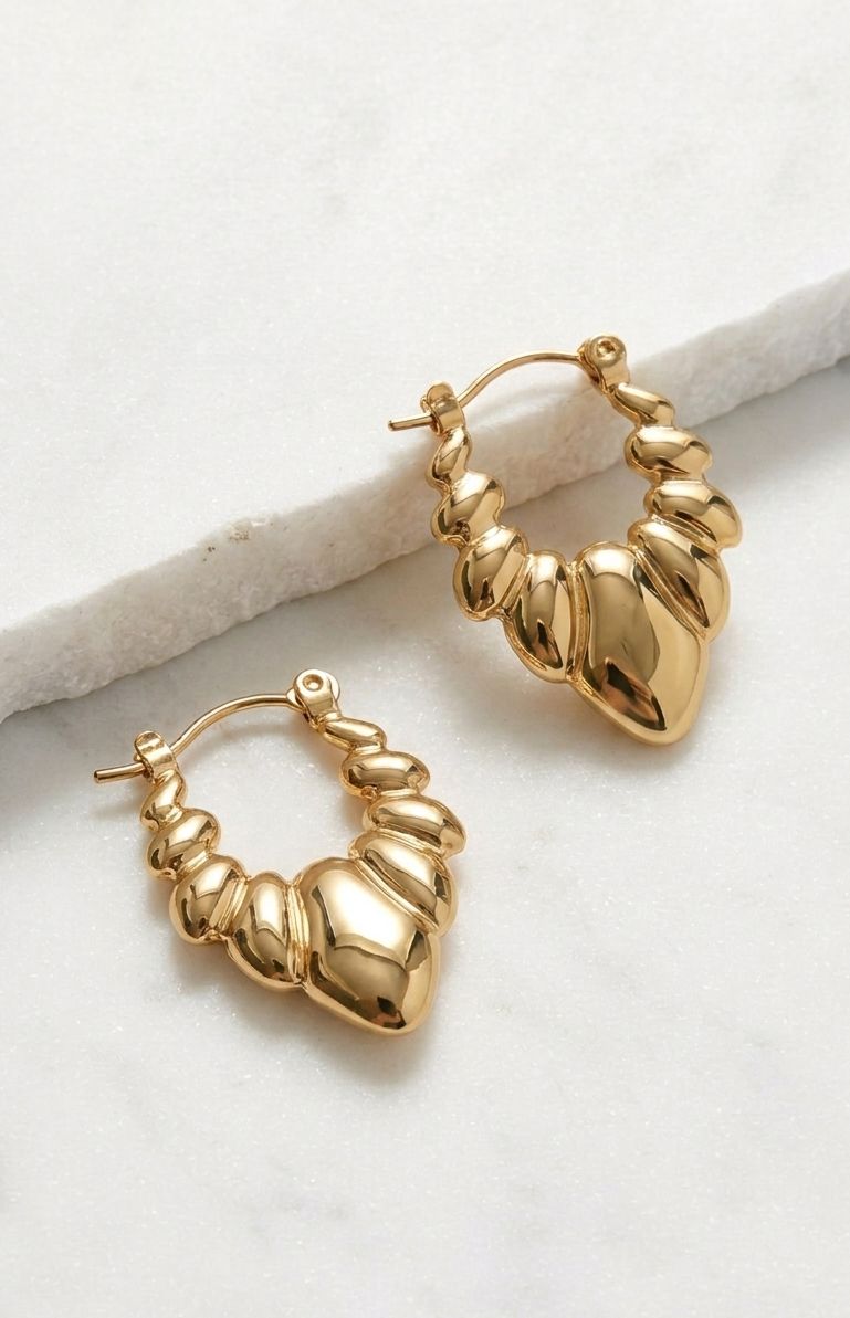 Croissant Gold Hoop Earrings
