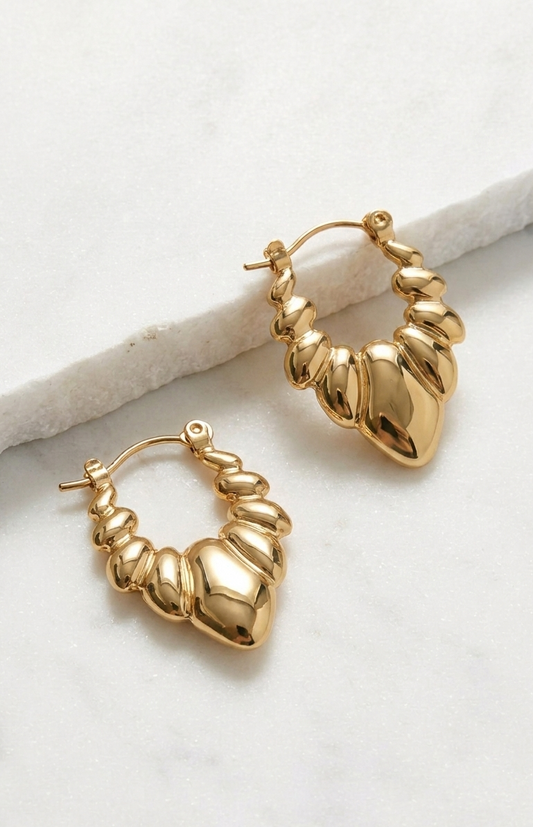 Croissant Gold Hoop Earrings