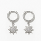 Celestial Star Drop Hoop Earrings