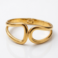 Abstract Loop Gold Statement Bracelet