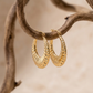 Radiant Textured Hoop Earrings