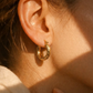 Textured Gold Hoop Earrings