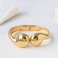Duo Drop Gold Cuff Bangle