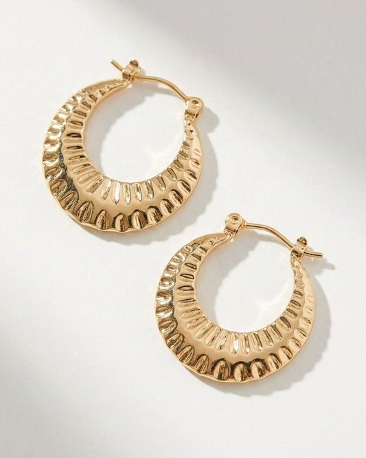 Radiant Textured Hoop Earrings