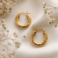 Textured Gold Hoop Earrings