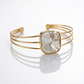 Mother of Pearl Gold Cuff Bracelet