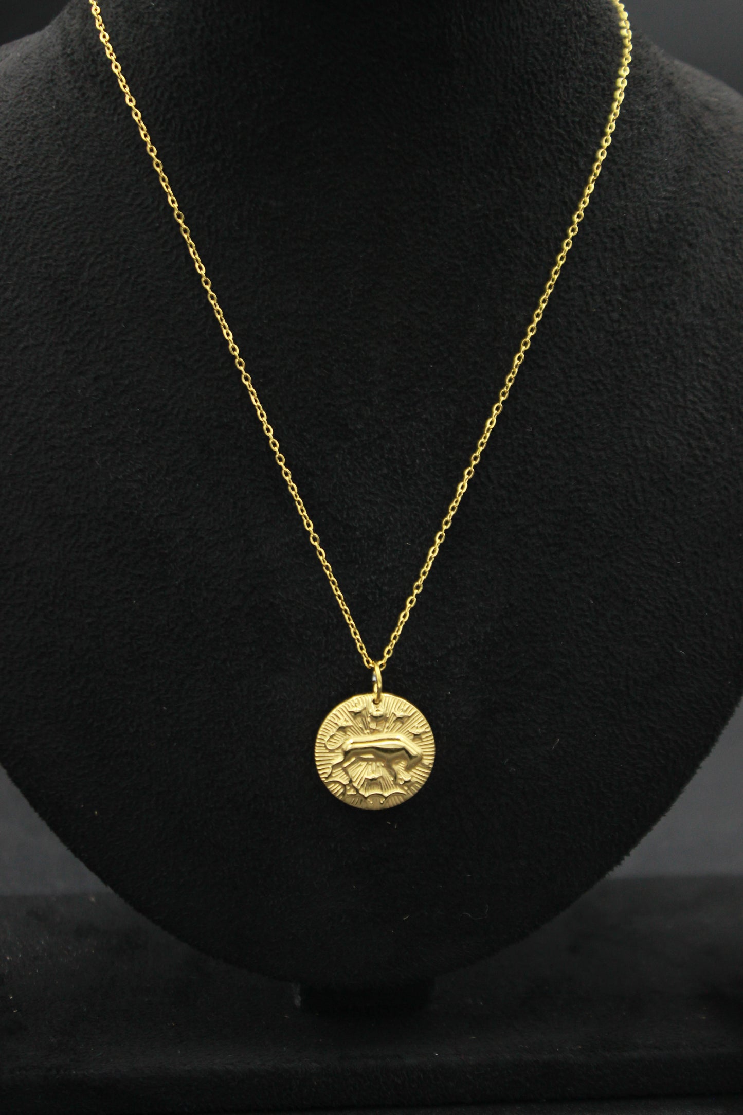 Zodiac Sign Gold Pendant Necklace