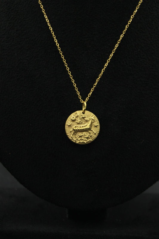 Zodiac Sign Gold Pendant Necklace