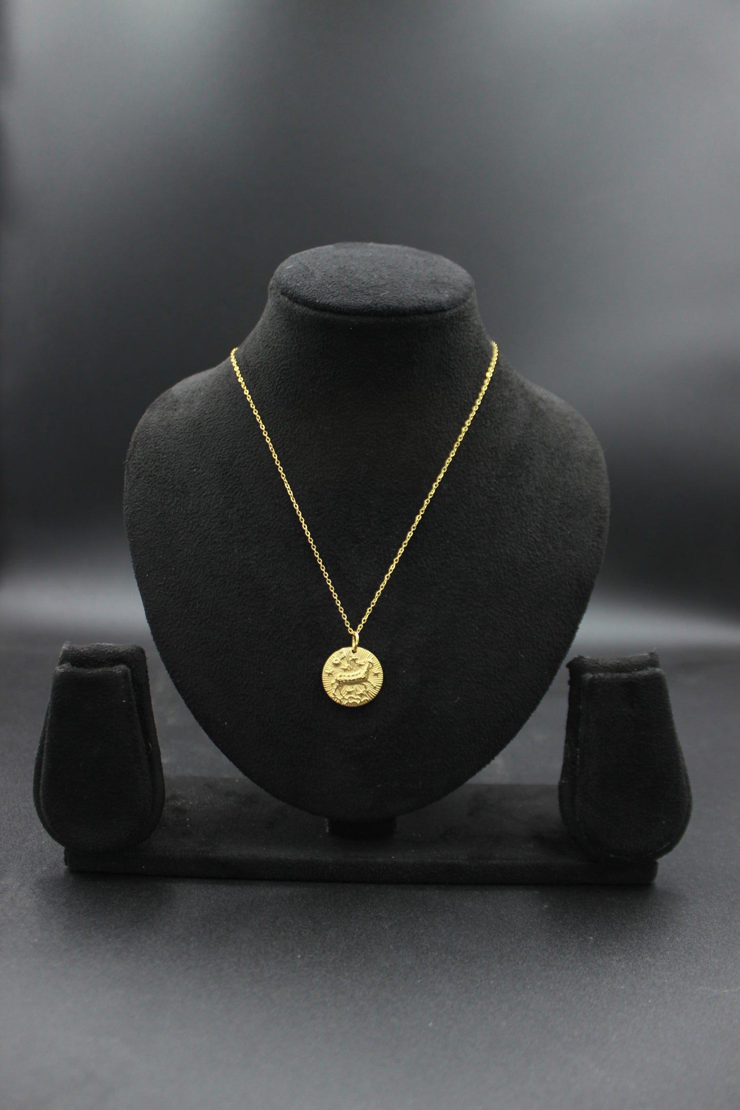 Zodiac Sign Gold Pendant Necklace