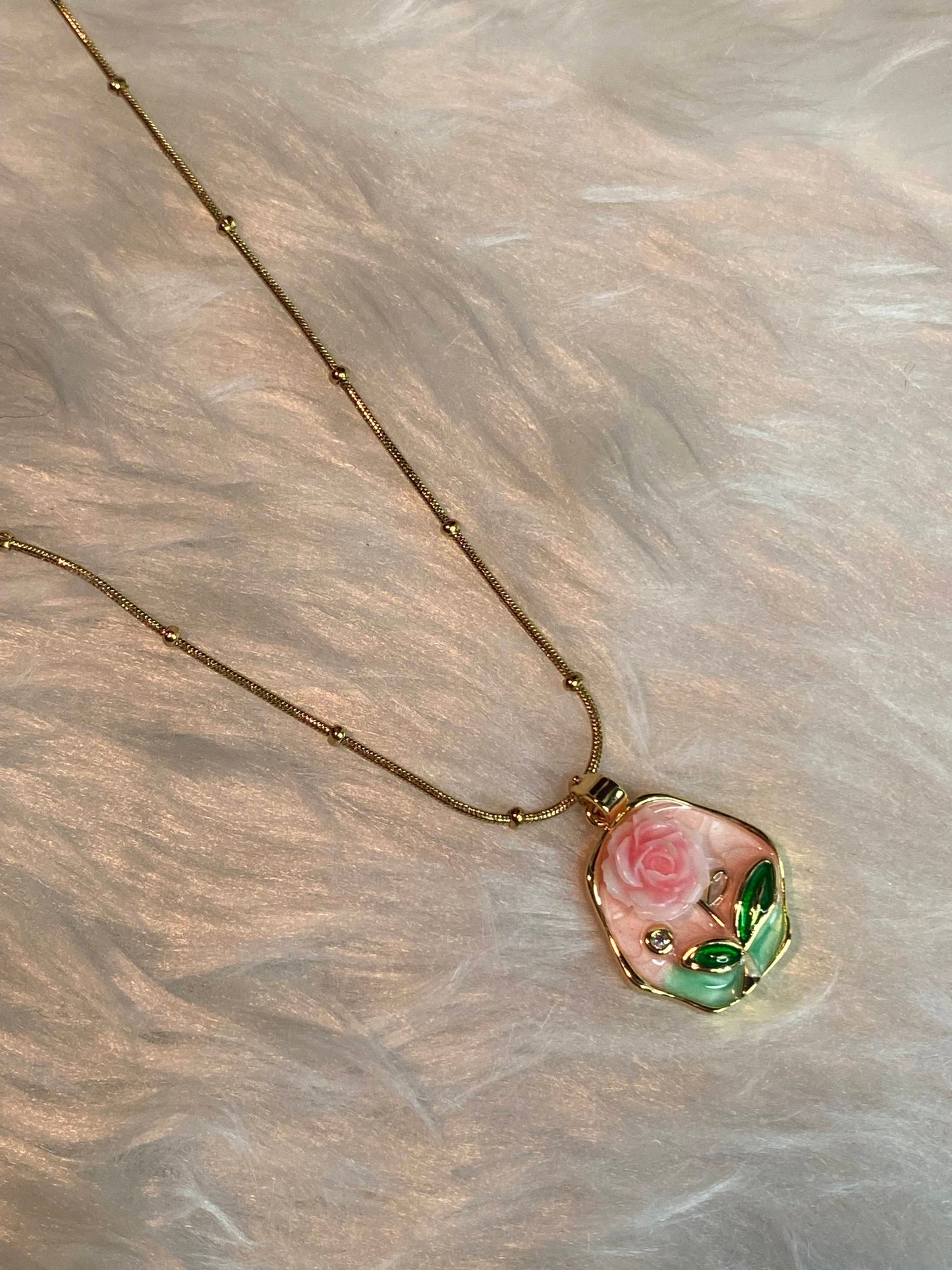 Blush Bloom Pendant Chain