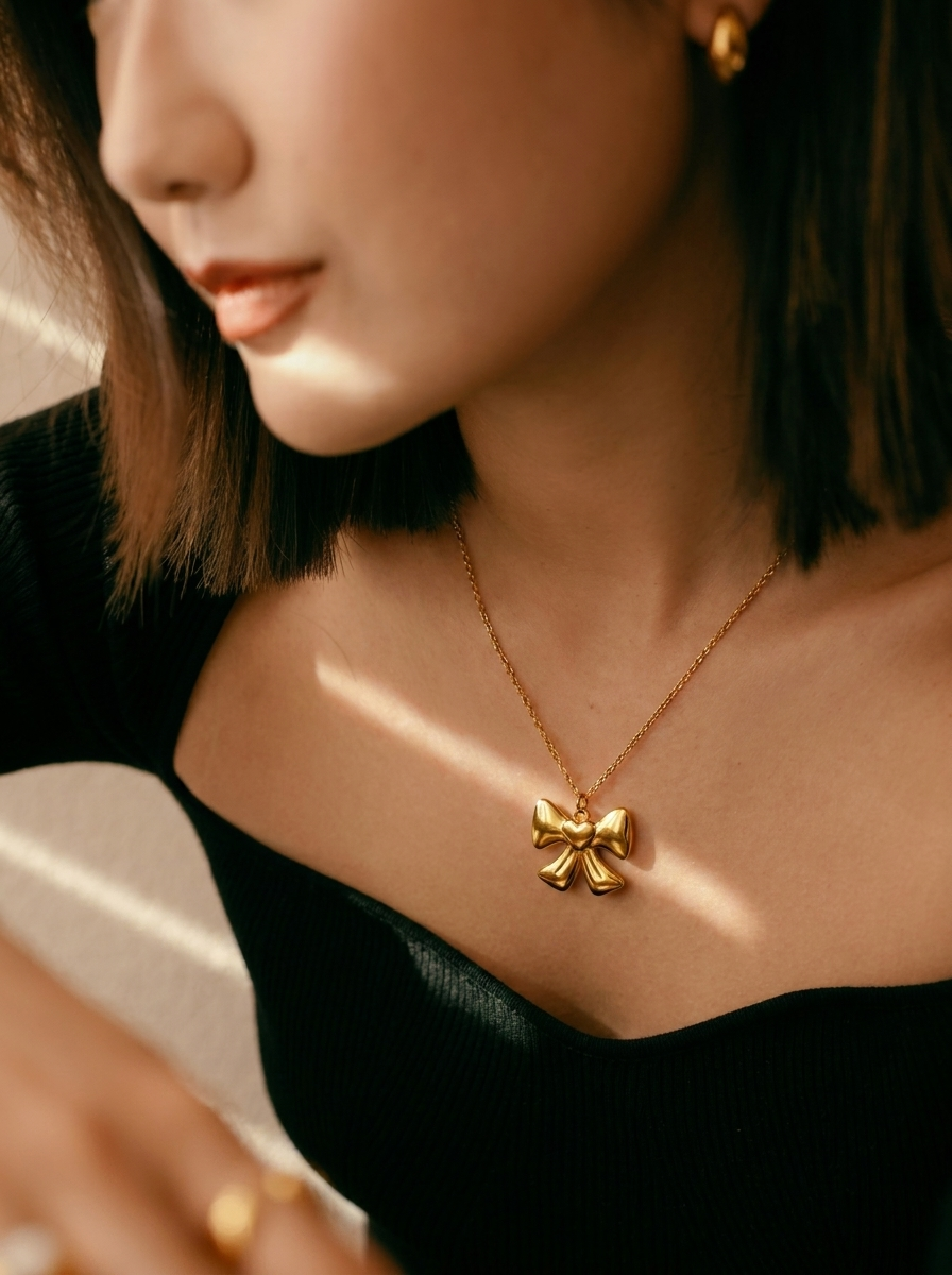 Bow Pendant Necklace
