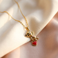 Teddy Bear Heart Pendant Necklace
