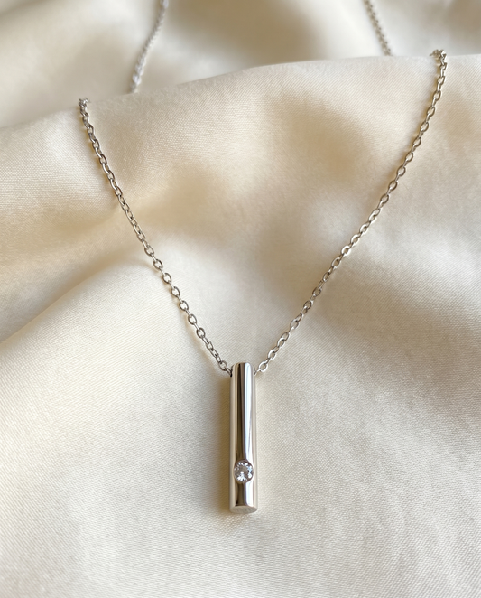 Minimalist Crystal Bar Necklace