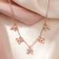 Crystal Bow Charm Necklace