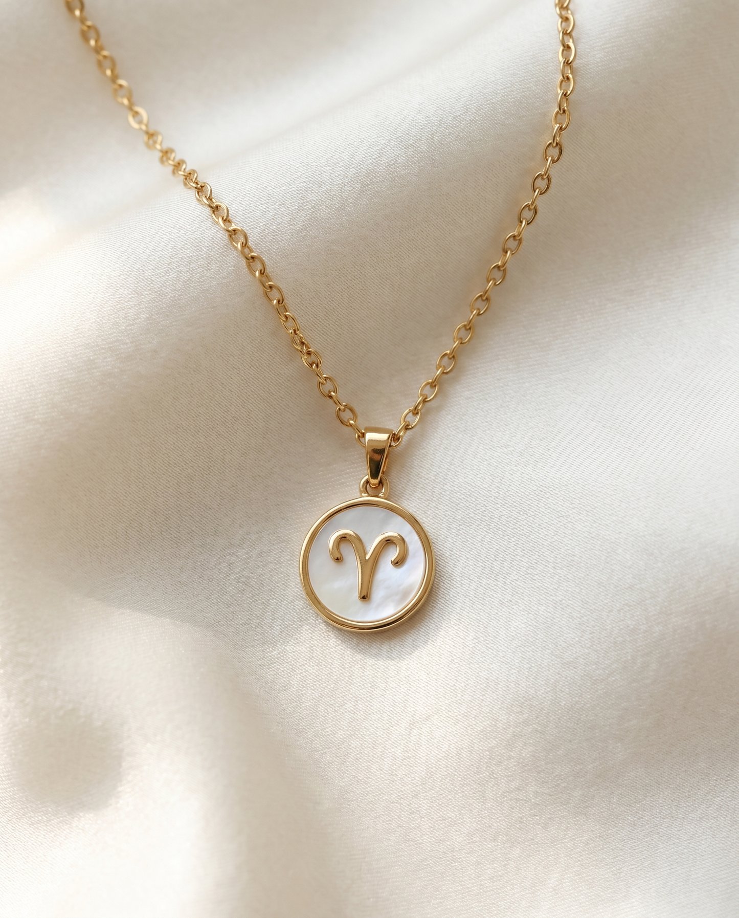 Zodiac Sign Necklace - Mother of Pearl Pendant