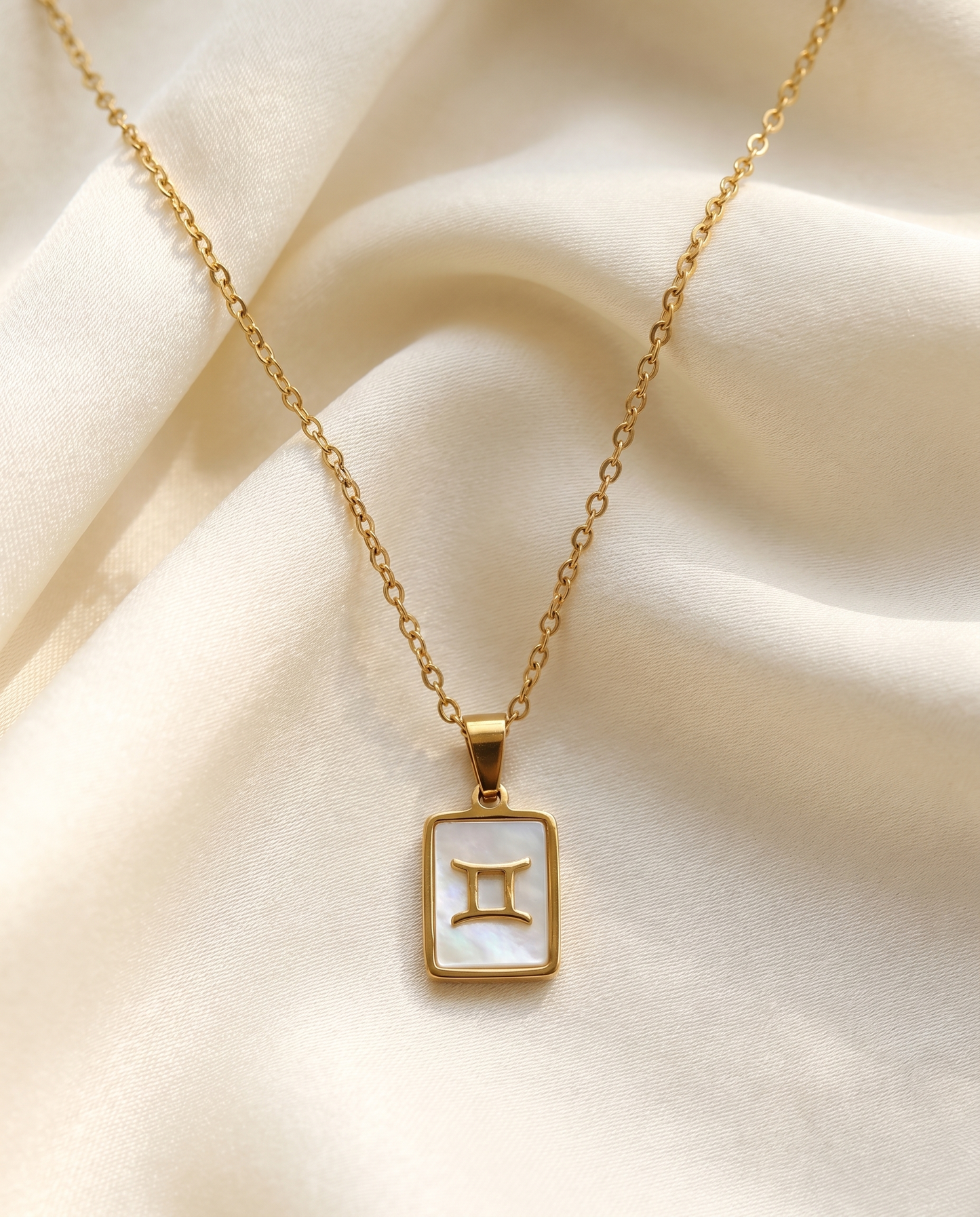 Zodiac Sign Necklace - Mother of Pearl Pendant