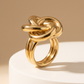 Golden Knot Statement Ring