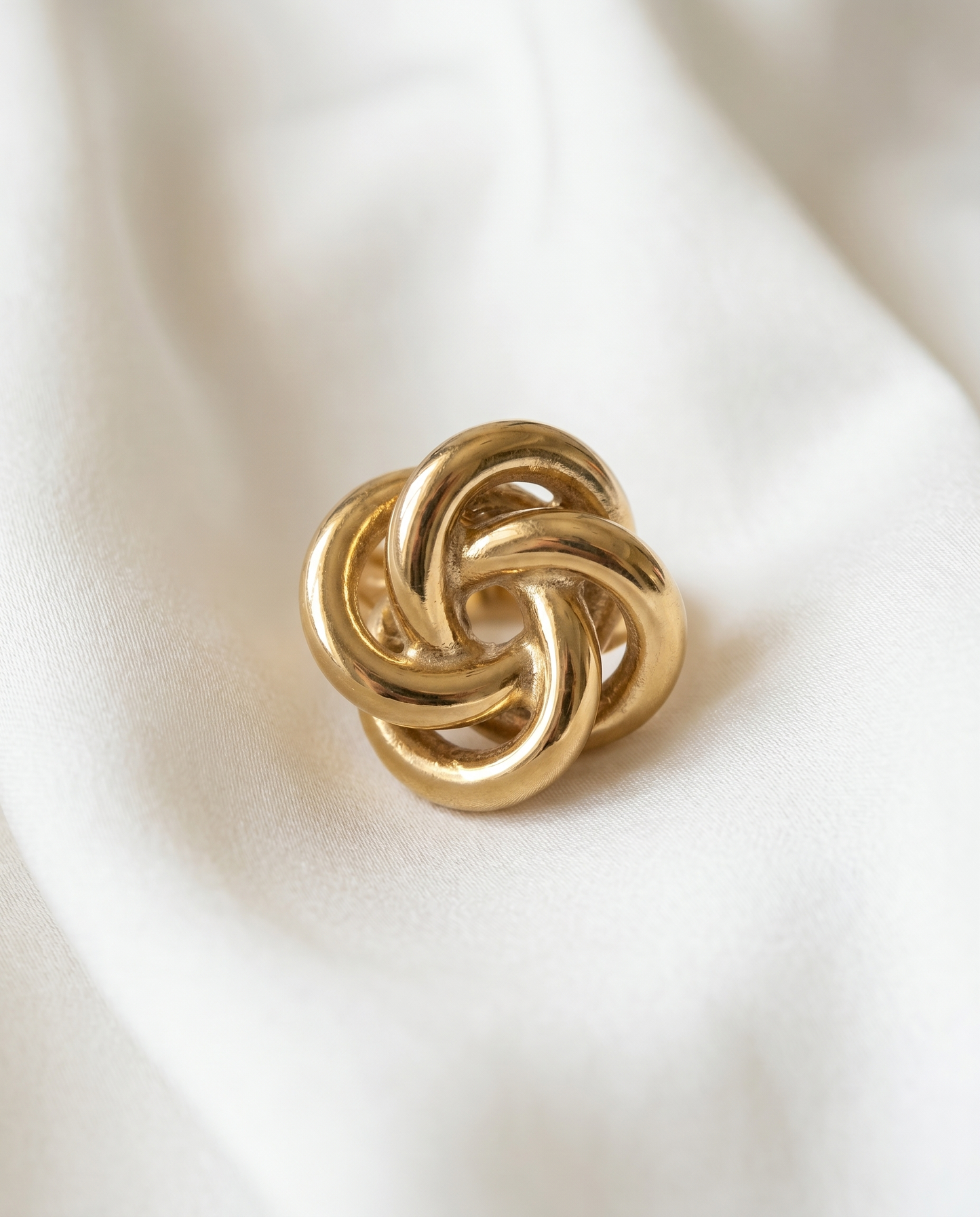 Golden Knot Statement Ring