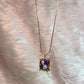 Vintage Frame Lilac Pendant Chain
